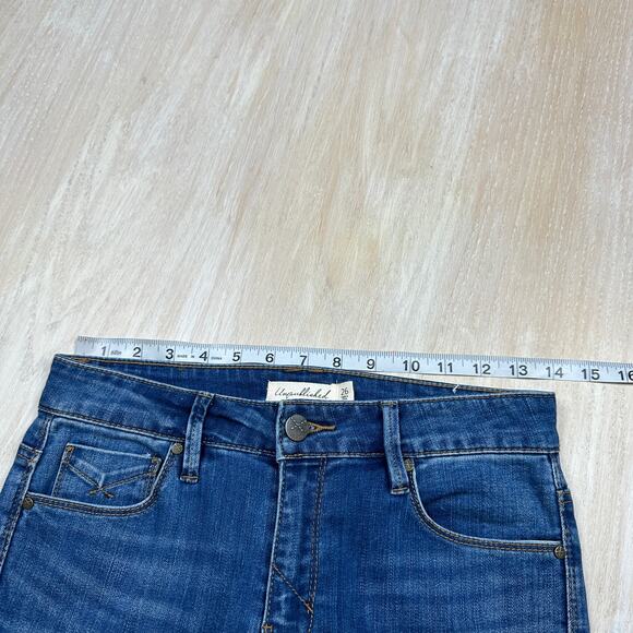 Unpublished Mid Rise Bootcut Raw Ankle 70's Retro Boho Casual Denim Jeans 26 - Picture 10 of 15